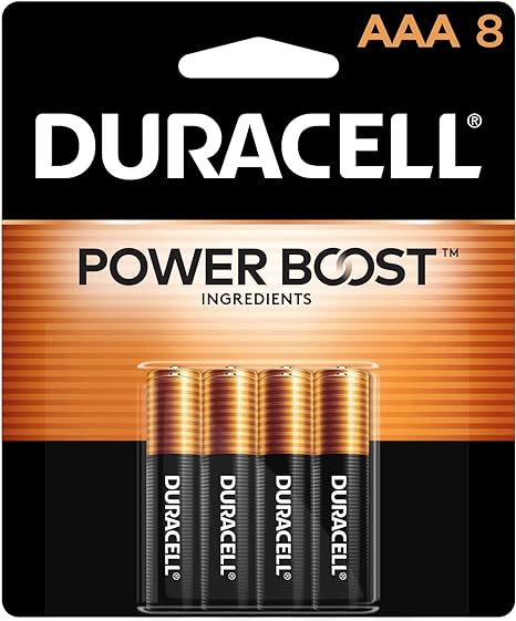 Duracell Coppertop AAA Batteries with Power Boost Ingredients, 8 Count Pack Triple A Battery with Long-lasting Power