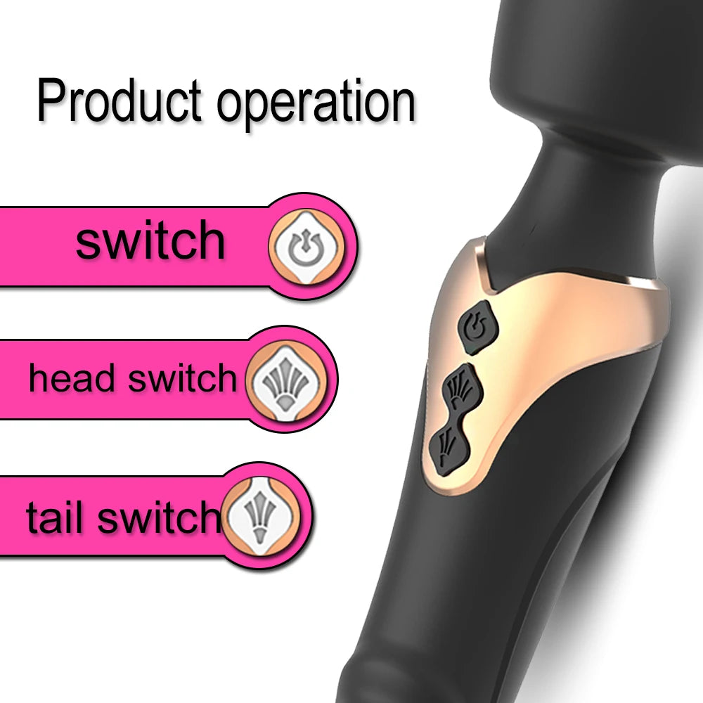 10 Mode Curved Wand Massager