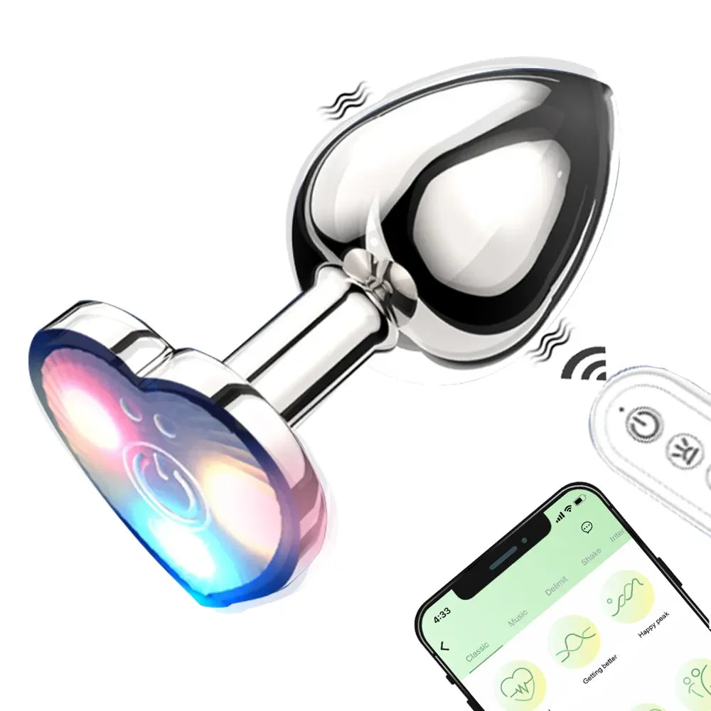 Remote Control Glowing Metal Vibrator