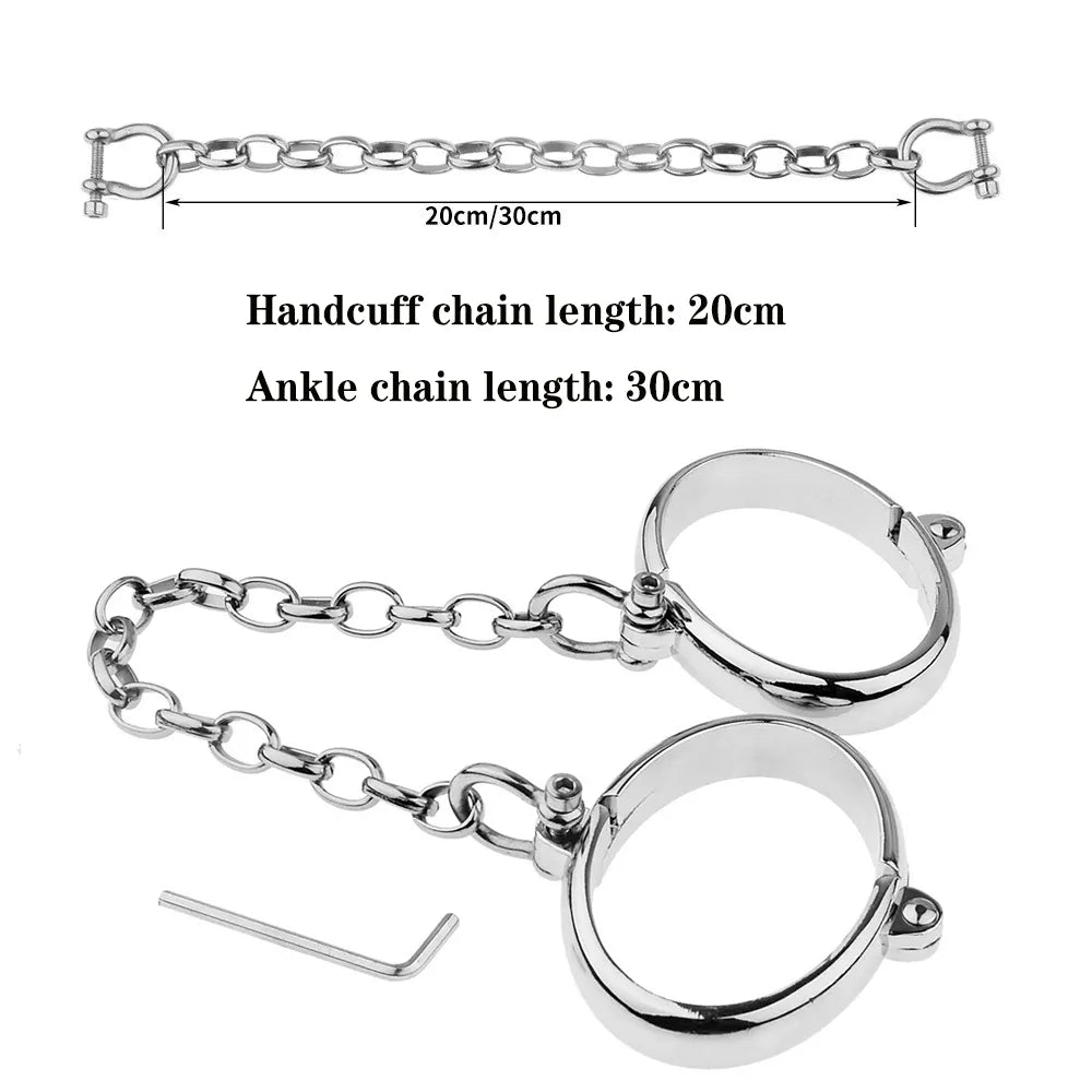 Oval Type Metal Bondage Lock Handcuffs