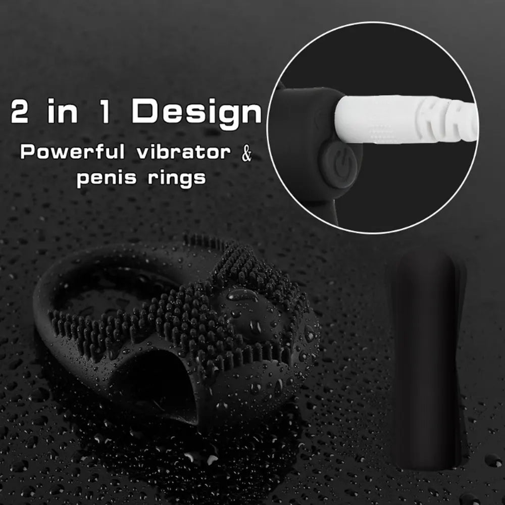 10 Frequency Vibrator Penis Cock Ring