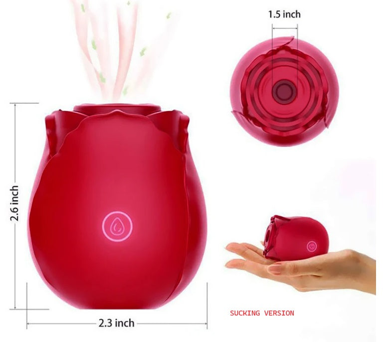 Roses Toy Shape Sucker for Women Toy Sex Tongues Quiet 10 Speed Adult Toys Waterproof